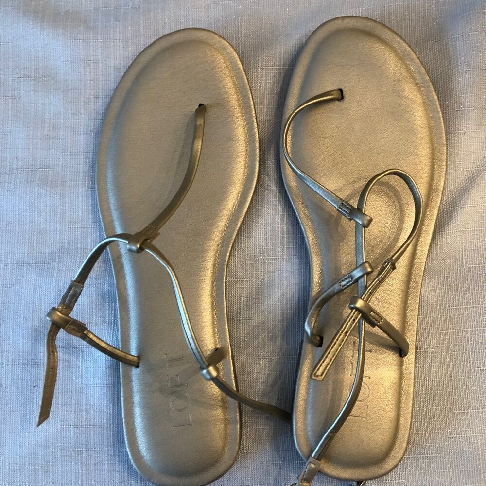 Ann Taylor Loft Gold Metallic Sandals - Size 8.5
